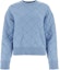 Buy (Women) Bottega Veneta FW23 Solid Color Crewneck Pullover Sweater Light Blue. 753728V36Y04225