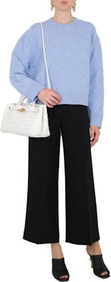 (Women) Bottega Veneta FW23 Solid Color Crewneck Pullover Sweater Light Blue. 753728V36Y04225 Lookbook (Women) Bottega Veneta FW23 Solid Color Crewneck Pullover Sweater Light Blue. 753728V36Y04225