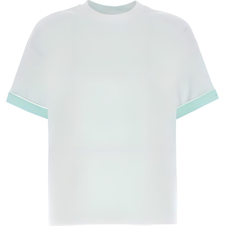 (Women) Bottega Veneta Green Crew Neck Fitted Short Sleeve T-Shirt 744990V16E09016