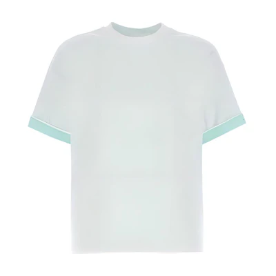 (Women) Bottega Veneta Green Crew Neck Fitted Short Sleeve T-Shirt 744990V16E09016
