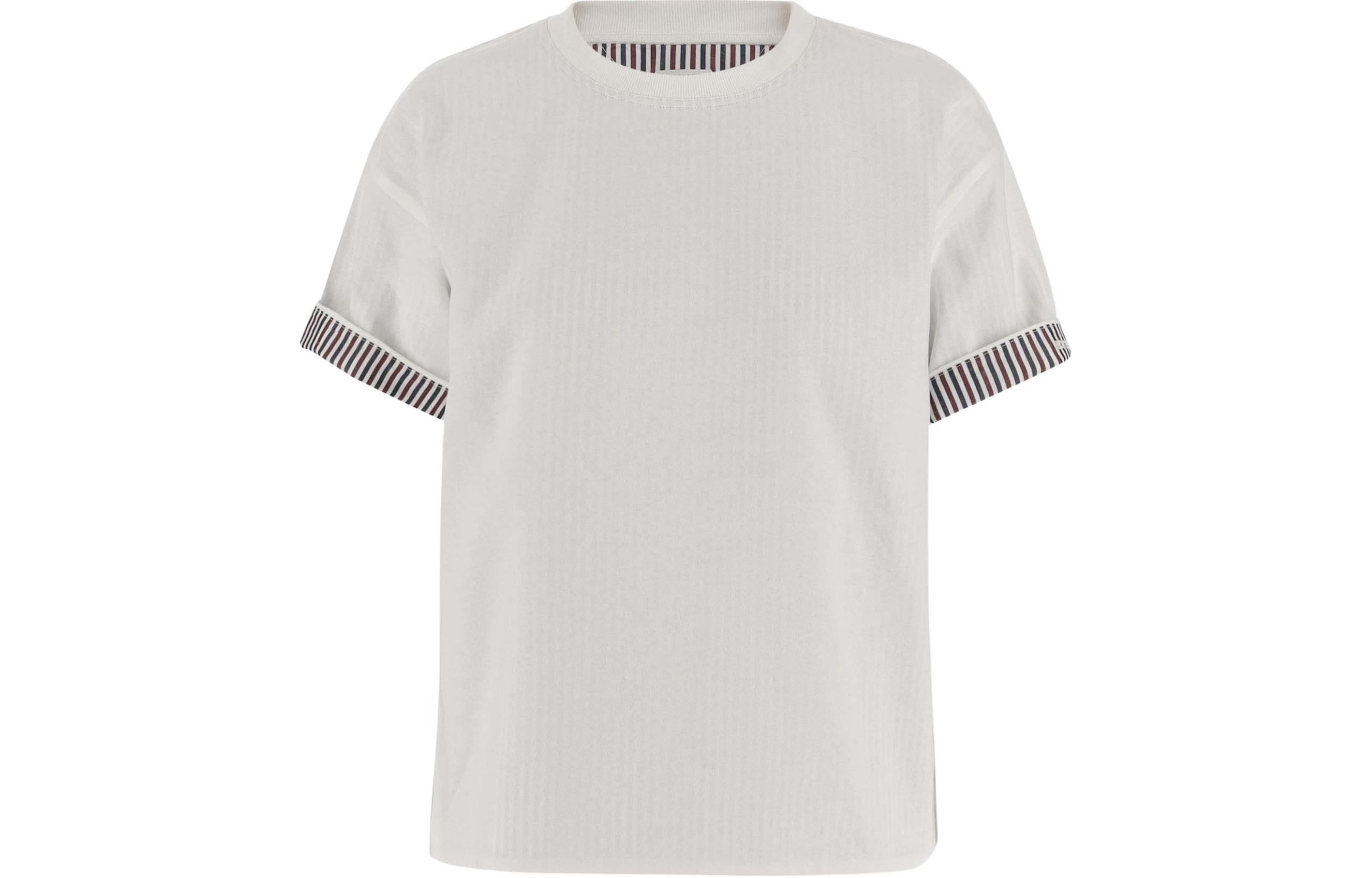 Buy (W) 보테가 베네타 그레이 로고 자수 크루넥 티셔츠 SS24 753811V39G09090