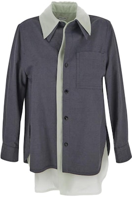 (W) Bottega Veneta Kelabu SS23 Baju Colorblock Double Collar Relaxed. 738507V2SM01225 Buy (W) Bottega Veneta Kelabu SS23 Baju Colorblock Double Collar Relaxed. 738507V2SM01225