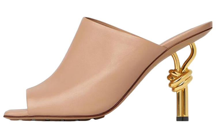 (Women) Bottega Veneta High-Heel Fashion Slide 'Brown Leather' 740589VBSF09912