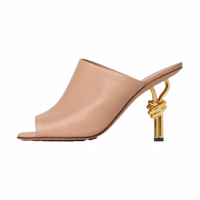 (W) Bottega Veneta High-Heel Fashion Slide 'Brown Leather'