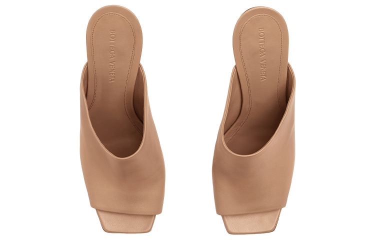 Order Bottega Veneta葆蝶家 皮革 高跟 時尚涼拖 9cm 女款 褐色