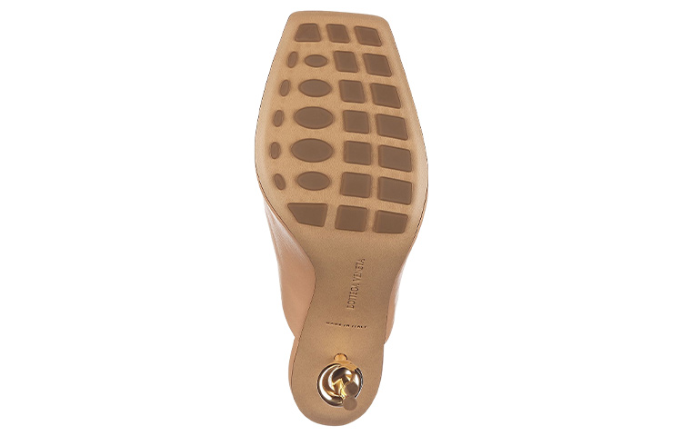 Shop Bottega Veneta葆蝶家 皮革 高跟 時尚涼拖 9cm 女款 褐色