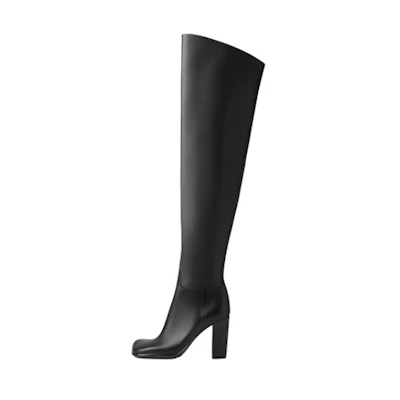 (W) Bottega Veneta High-Top Leather Boots 'Black'