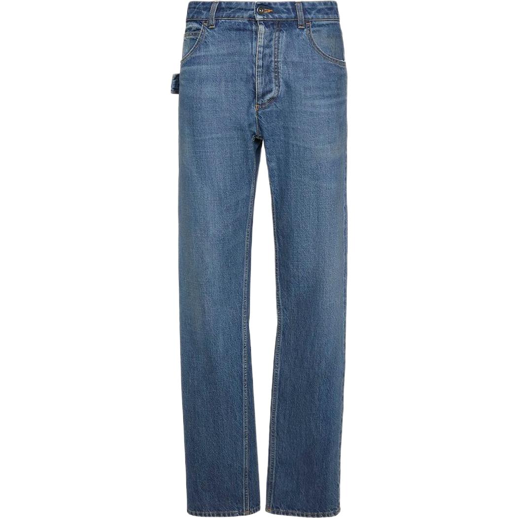 (Women) Bottega Veneta High-Waisted Blue Denim Jeans 711399V2EN04715
