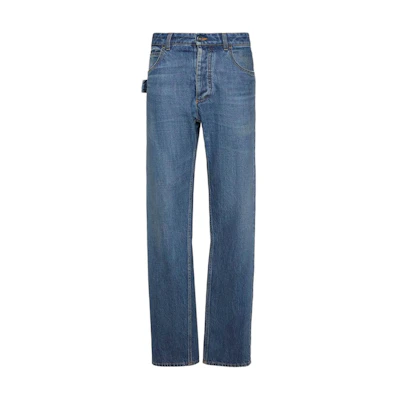 (Women) Bottega Veneta High-Waisted Blue Denim Jeans 711399V2EN04715