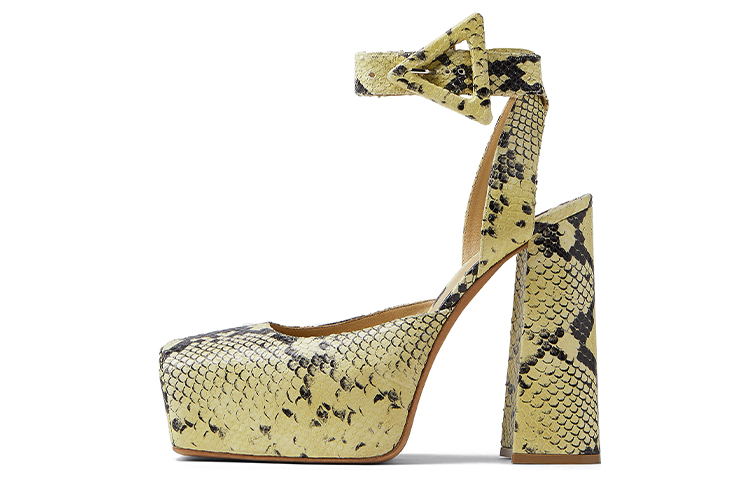 (W) Bottega Veneta High Heel 'Kiwi Black Python Fade'