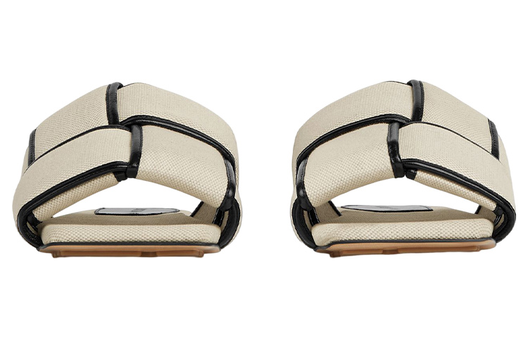 Order (W) Bottega Veneta Intreccio Canvas Flat Mule ''Grijze Patchwork'' 741265V2X209220