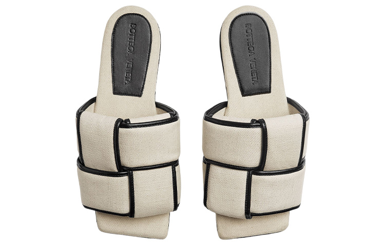 (W) Bottega Veneta Intreccio Canvas Flat Mule 'Grey Patchwork' 圖 3