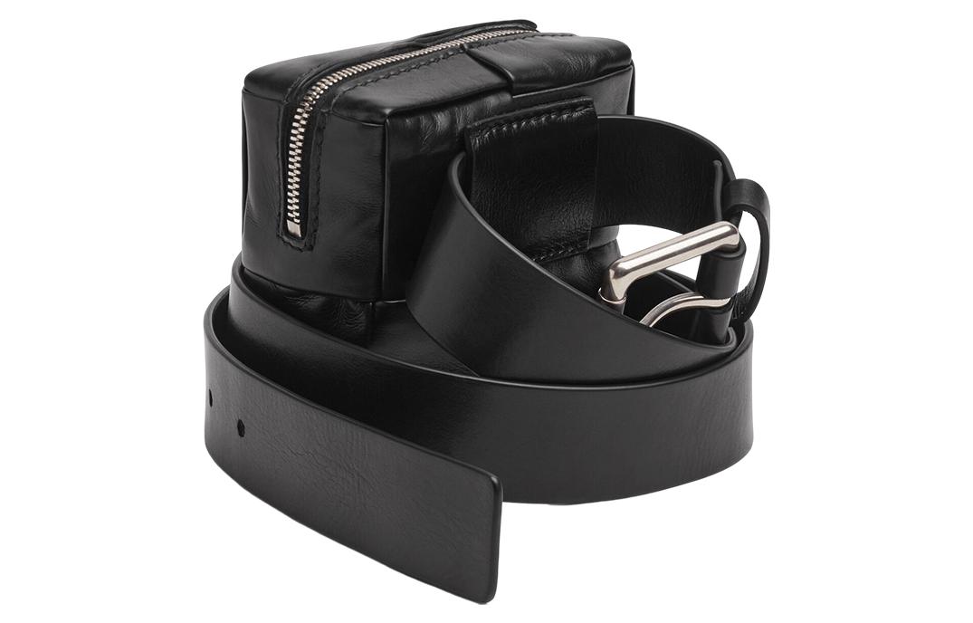 Lookbook (W) ボッテガヴェネタ イントレッチオ レザー ベルト ブラック 3cm 幅 取り外し可能 709342VA9A58803