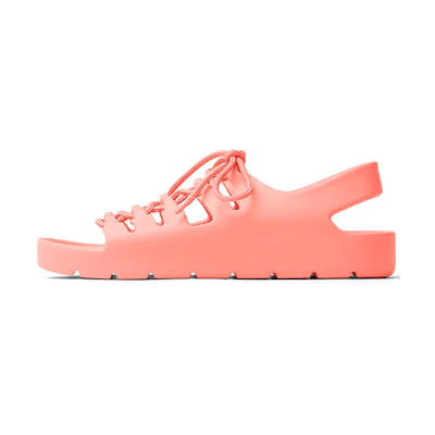 (W) Bottega Veneta Jelly Lace-Up Sandals 'Pink'