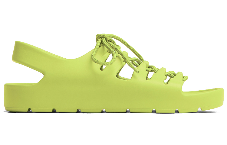 Order (Women) Bottega Veneta Jelly Rubber Flat Sandals 'Yellow' 667220V11T03492