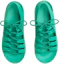 Lookbook (Women) Bottega Veneta Jelly Rubber Lace-up Flat Sandals 'Light Green' 667220V11T03548