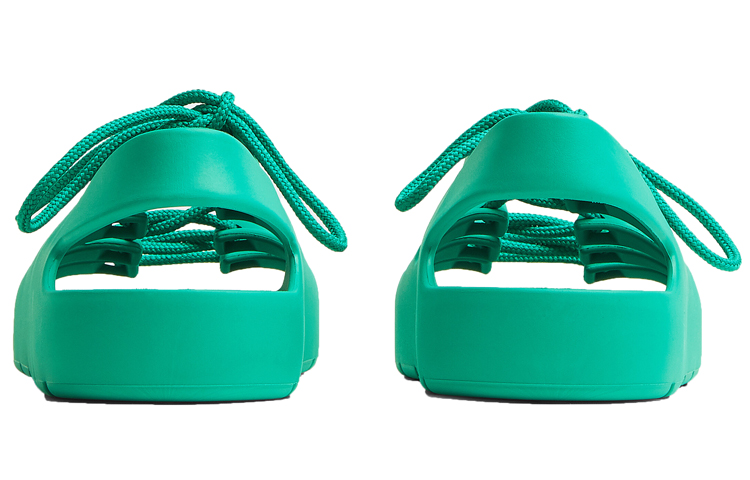 Purchase (Women) Bottega Veneta Jelly Rubber Lace-up Flat Sandals 'Light Green' 667220V11T03548