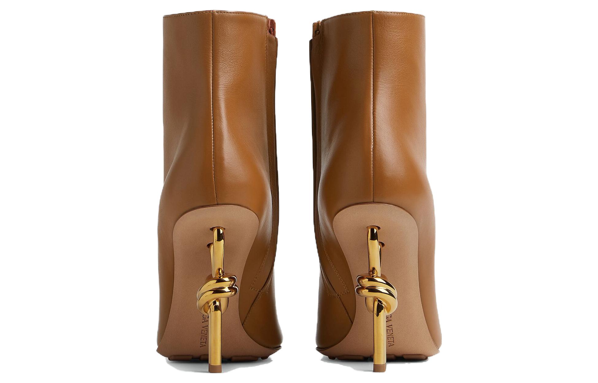 (W) Bottega Veneta KNOT Ankle Boot 'Brown Zipper' 圖 4