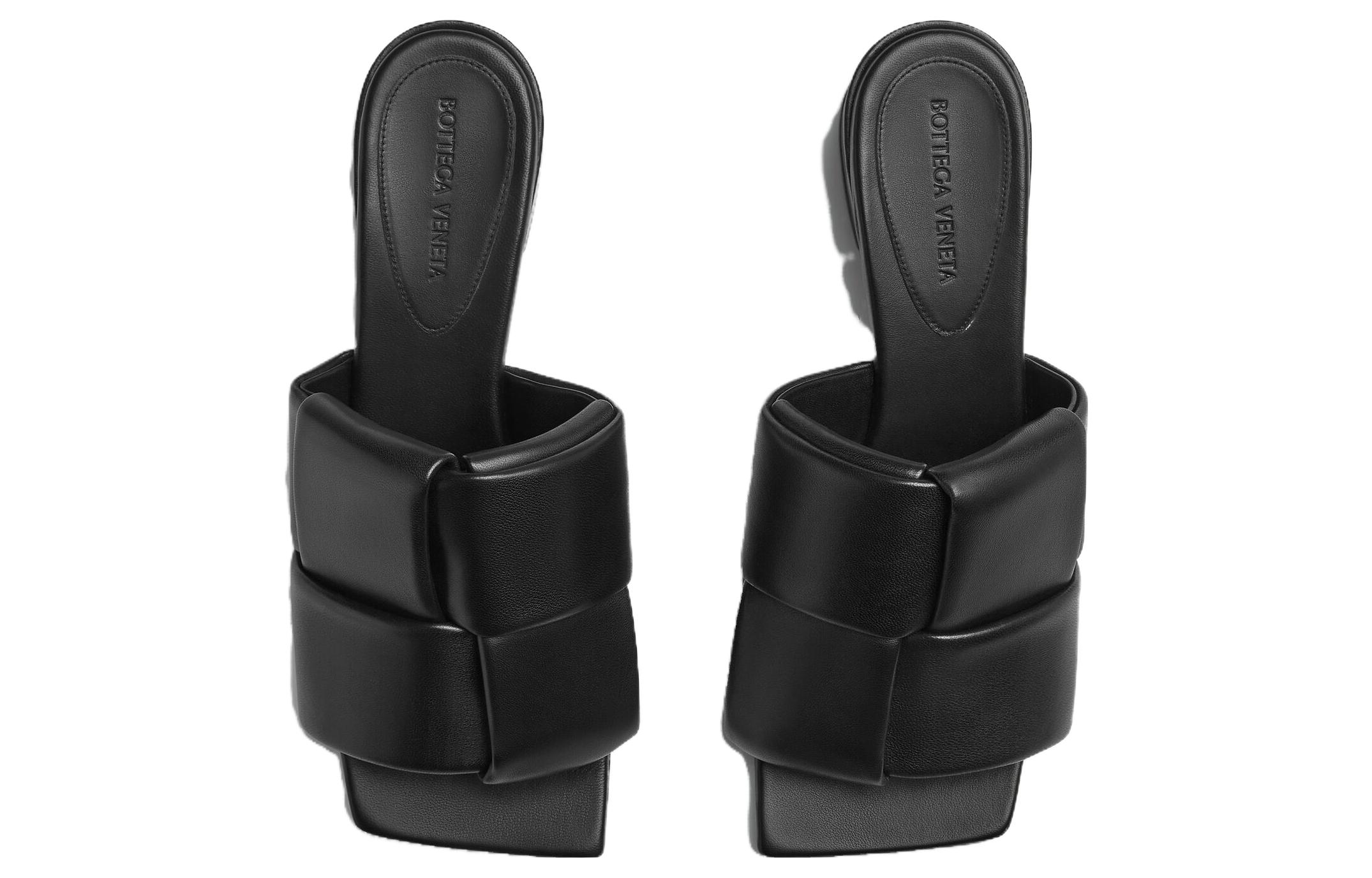 Lookbook (W) 葆蝶家绵羊皮开口凉拖鞋'黑色舒适款' 763859VBSD01000