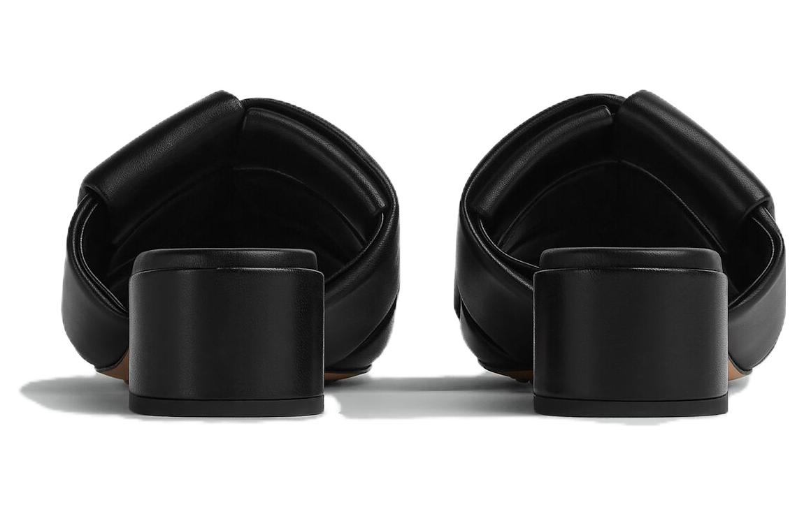 Shop (W) 葆蝶家绵羊皮开口凉拖鞋'黑色舒适款' 763859VBSD01000