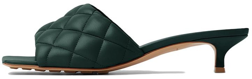 Bottega Veneta 羊皮 套穿高跟時尚 一字拖鞋 3.5cm 女款 松綠色 Buy Bottega Veneta 羊皮 套穿高跟時尚 一字拖鞋 3.5cm 女款 松綠色