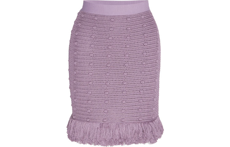 (Women) Bottega Veneta Lavender Mini Skirt SS21 648956V0DW05115