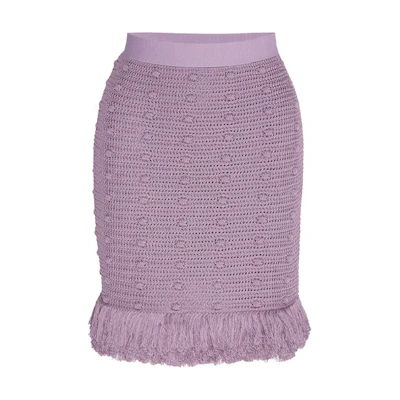 (Women) Bottega Veneta Lavender Mini Skirt SS21 648956V0DW05115