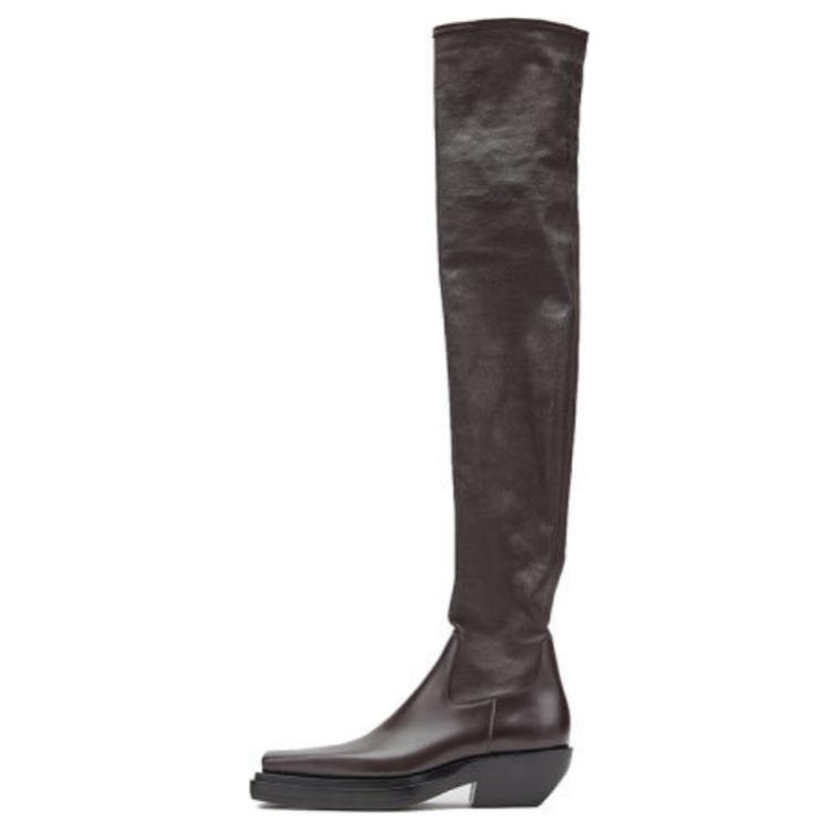 (W) Bottega Veneta Lean Boots 'Dark Chocolate'