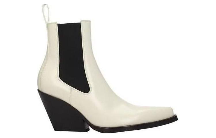 (W) Bottega Veneta Leather Ankle Boot 'Simple Fashion Slip-On White' 圖 2