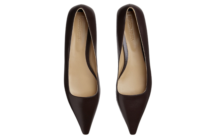 (W) Bottega Veneta Leather Ballet Flat Brown 圖 3