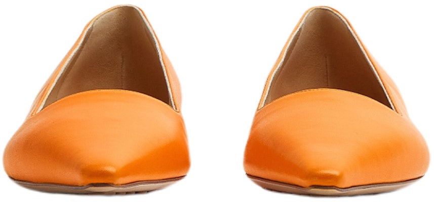 (Women) Bottega Veneta Leather Ballet Flat Orange 690008V1TR07593 Order (Women) Bottega Veneta Leather Ballet Flat Orange 690008V1TR07593