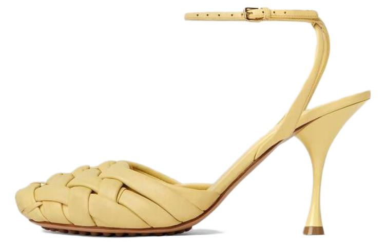 (Women) Bottega Veneta Leather Buckle Round-Toe Stiletto 'Yellow' 741004VBSD09362
