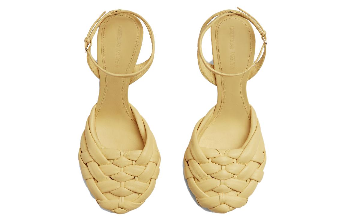 (W) Bottega Veneta Leather Buckle Round-Toe Stiletto 'Yellow' 圖 2