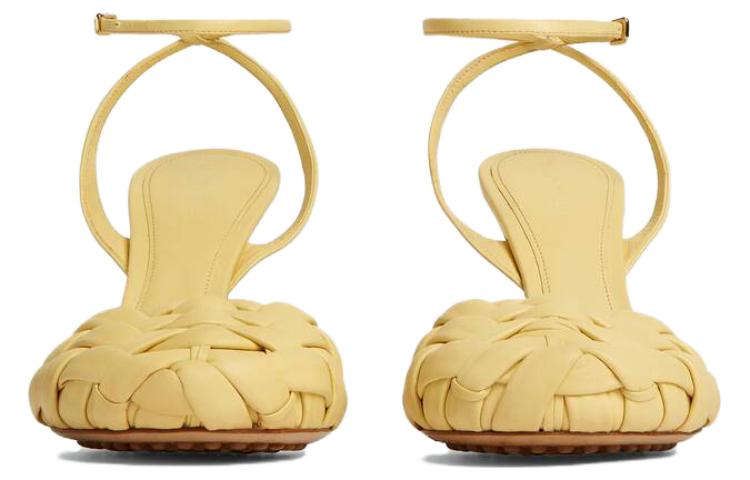 (W) Bottega Veneta Leather Buckle Round-Toe Stiletto 'Yellow' 圖 3