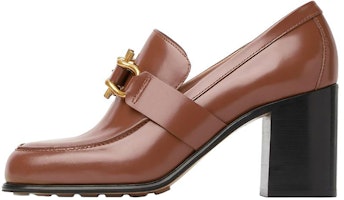 (Women) Bottega Veneta Leather Chunky-Heel Pumps 'Brown' 754301V2JB02460 (Women) Bottega Veneta Leather Chunky-Heel Pumps 'Brown' 754301V2JB02460