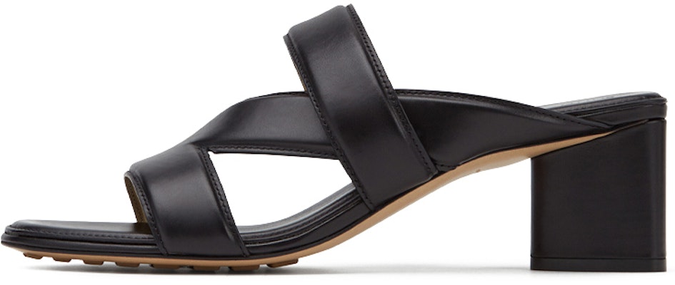 (Women) Bottega Veneta Leather Crossover-Strap Sandal Black 651376VBSL01000 Buy (Women) Bottega Veneta Leather Crossover-Strap Sandal Black 651376VBSL01000
