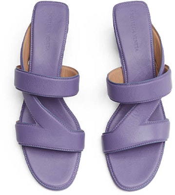 (W) Bottega Veneta Sandal Kulit Tali Bersilang Ungu 651376VBSL05176 Lookbook (W) Bottega Veneta Sandal Kulit Tali Bersilang Ungu 651376VBSL05176