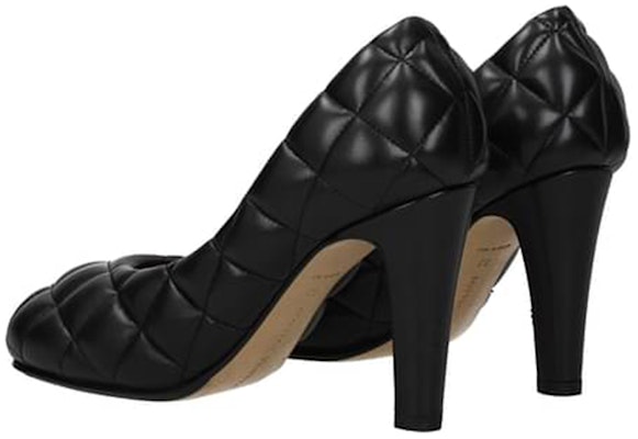 (W) Zapatos de Tacón Alto de Cuero Bottega Veneta Moda Casual 'Negro' 592013VBRR01000 Lookbook (W) Zapatos de Tacón Alto de Cuero Bottega Veneta Moda Casual 'Negro' 592013VBRR01000