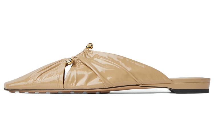 (W) Bottega Veneta Leather Flat Mule 'Beige'