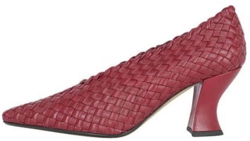 (Women) Bottega Veneta Leather Heeled Mules 'Red Comfort' 608850VBSN06237 (Women) Bottega Veneta Leather Heeled Mules 'Red Comfort' 608850VBSN06237