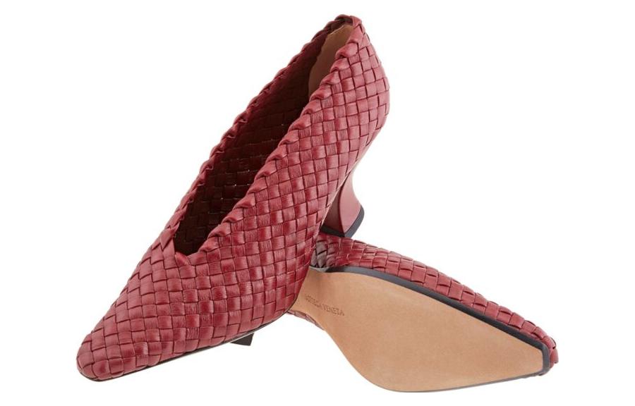 Shop (W) Bottega Veneta Leder-Heeled Mules ''Roter Komfort'' 608850VBSN06237