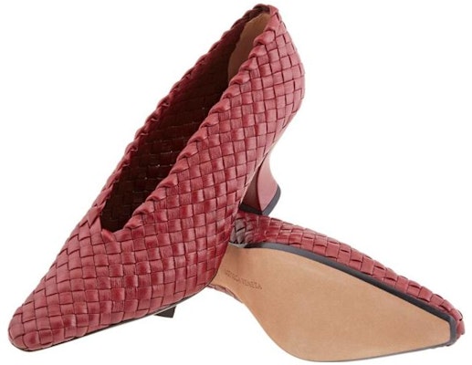 (Women) Bottega Veneta Leather Heeled Mules 'Red Comfort' 608850VBSN06237 Shop (Women) Bottega Veneta Leather Heeled Mules 'Red Comfort' 608850VBSN06237