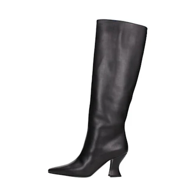 (W) Bottega Veneta Leather High-Top Boot 'Black Fashion'