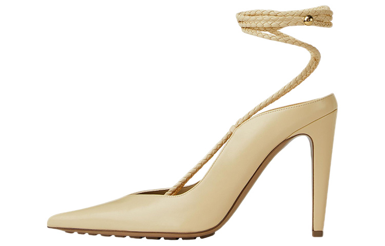 (W) Bottega Veneta Leather High Heel 'Beige'