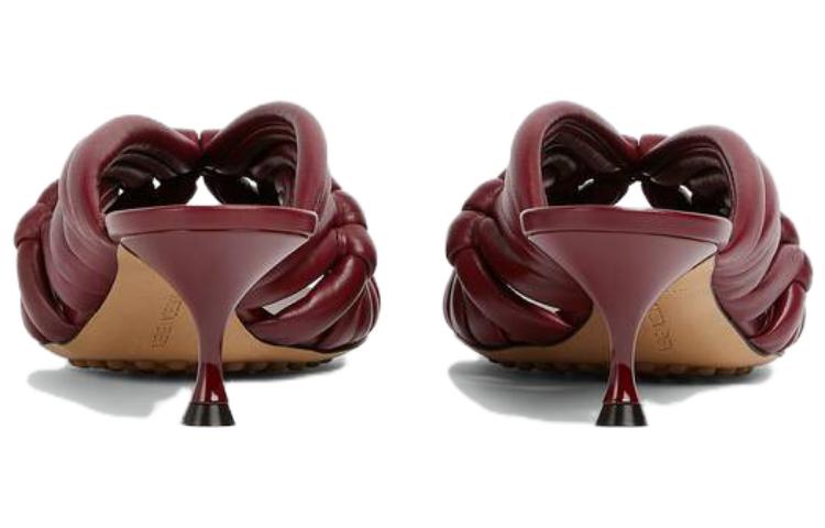 (W) Bottega Veneta Leather High Heel 'Mallow Peep-Toe Slides' 圖 4