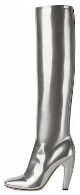 (Women) Bottega Veneta Leather High Heel Zip Boot 'Silver' 716168V2BG01414 Buy (Women) Bottega Veneta Leather High Heel Zip Boot 'Silver' 716168V2BG01414