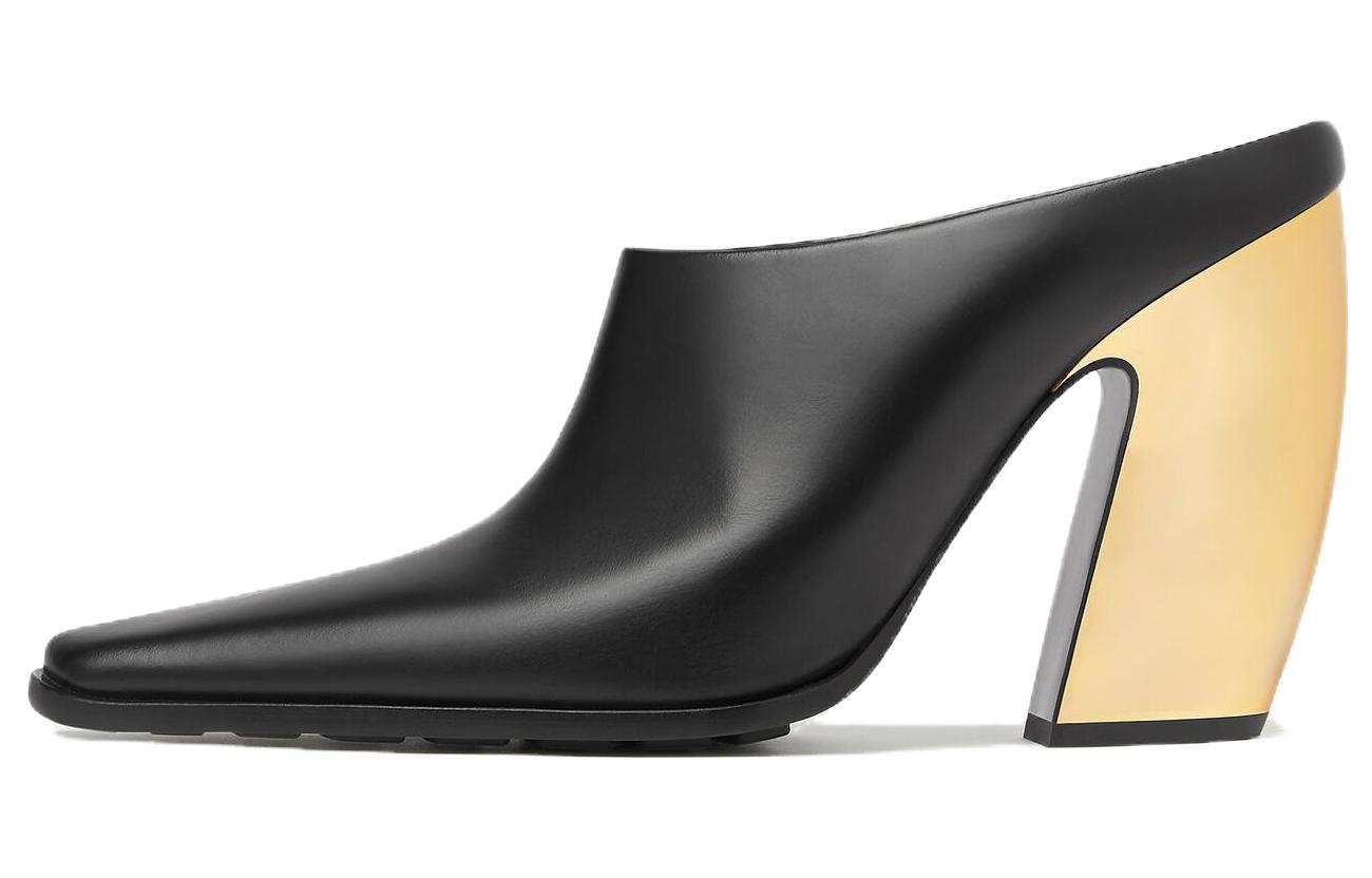 BOTTEGA VENETA ブラックレザーミュール _women__bottega_veneta_leather