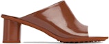Order (Women) Bottega Veneta Leather Mule Heels 5cm 'Red' 753877V2LR02460