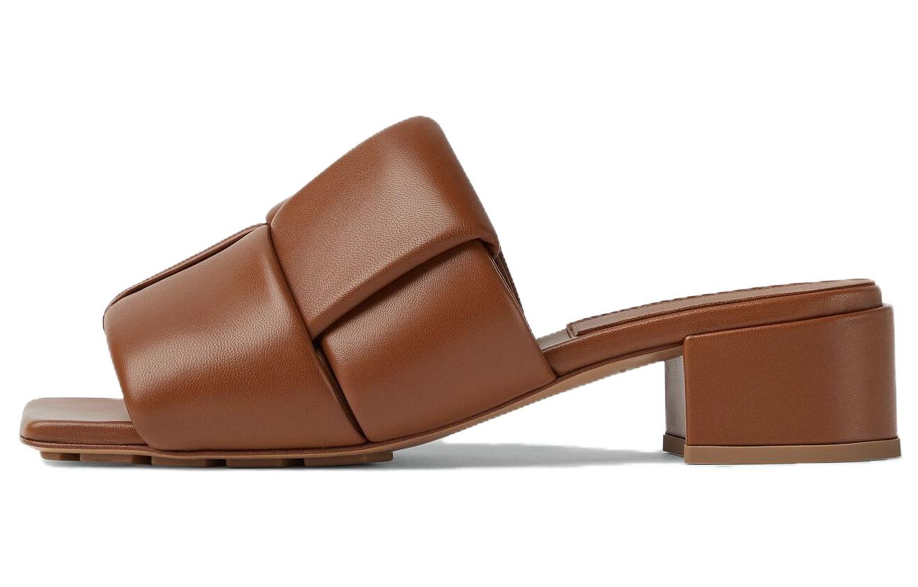 (Women) Bottega Veneta Leather Open-Toe 'Versatile Brown Comfort' 763859VBSD07665