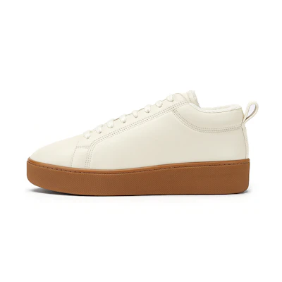 (W) Bottega Veneta Leather Platform Sneaker 'Sea Salt'